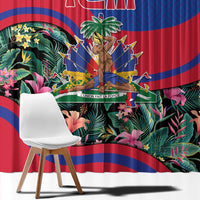 Personalized Haiti Window Curtain Tropical Hibiscus Flowers