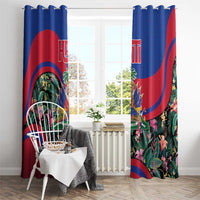 Personalized Haiti Window Curtain Tropical Hibiscus Flowers