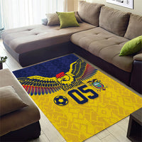 Custom Ecuador Football Area Rug Andean Condor Unique Style