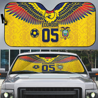 Custom Ecuador Football Auto Sun Shade Andean Condor Unique Style