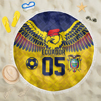 Custom Ecuador Football Beach Blanket Andean Condor Unique Style