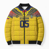 Custom Ecuador Football Bomber Puffer Jacket Andean Condor Unique Style