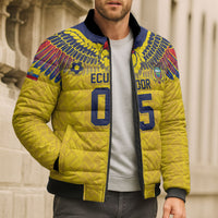 Custom Ecuador Football Bomber Puffer Jacket Andean Condor Unique Style