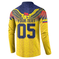 Custom Ecuador Football Button Sweatshirt Andean Condor Unique Style