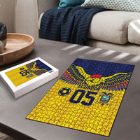 Custom Ecuador Football Puzzle Andean Condor Unique Style