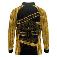 Egypt Tree Of Life Long Sleeve Polo Shirt The Fig In Ancient Egyptian