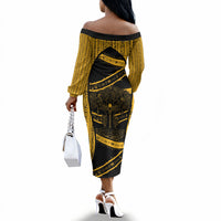 Egypt Tree Of Life Off The Shoulder Long Sleeve Dress The Fig In Ancient Egyptian