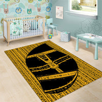 Egypt Sistrum Area Rug Ancient Mythology Sacred Rattling Instrument