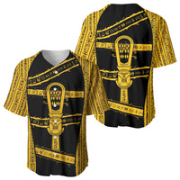 Egypt Sistrum Baseball Jersey Ancient Mythology Sacred Rattling Instrument
