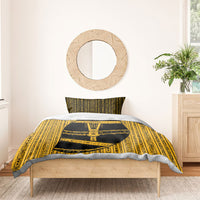 Egypt Sistrum Bedding Set Ancient Mythology Sacred Rattling Instrument