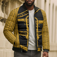 Egypt Sistrum Bomber Puffer Jacket Ancient Mythology Sacred Rattling Instrument