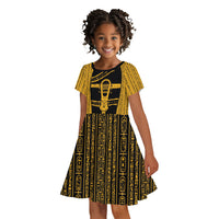 Egypt Sistrum Kid Short Sleeve Dress Ancient Mythology Sacred Rattling Instrument