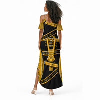 Egypt Sistrum Summer Maxi Dress Ancient Mythology Sacred Rattling Instrument