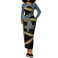 Egypt Nemyss Long Sleeve Bodycon Dress Ancient Mythology Pharaoh Royal
