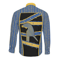 Egypt Nemyss Long Sleeve Button Shirt Ancient Mythology Pharaoh Royal