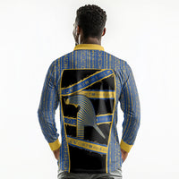 Egypt Nemyss Long Sleeve Polo Shirt Ancient Mythology Pharaoh Royal