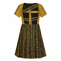 Egypt Obelisk Kid Short Sleeve Dress Ancient Mythology Sacred Sun Pillar