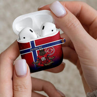 Custom Norway Football AirPods Case Ro Ro Meditating Viking Wolf