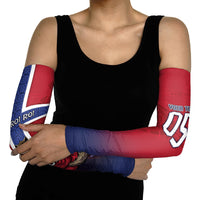 Custom Norway Football Arm Sleeves Ro Ro Meditating Viking Wolf