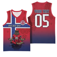 Custom Norway Football Basketball Jersey Ro Ro Meditating Viking Wolf