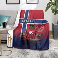 Custom Norway Football Blanket Ro Ro Meditating Viking Wolf