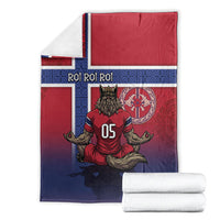 Custom Norway Football Blanket Ro Ro Meditating Viking Wolf