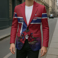 Custom Norway Football Blazer Ro Ro Meditating Viking Wolf