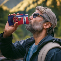 Custom Norway Football 4 in 1 Can Cooler Tumbler Ro Ro Meditating Viking Wolf