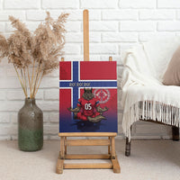 Custom Norway Football Canvas Wall Art Ro Ro Meditating Viking Wolf