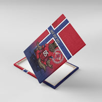 Custom Norway Football Canvas Wall Art Ro Ro Meditating Viking Wolf
