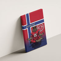 Custom Norway Football Canvas Wall Art Ro Ro Meditating Viking Wolf