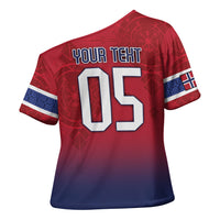 Custom Norway Football Cross Shoulder Shirt Ro Ro Meditating Viking Wolf