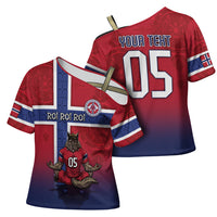 Custom Norway Football Cross Shoulder Shirt Ro Ro Meditating Viking Wolf
