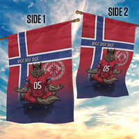 Custom Norway Football Garden Flag Ro Ro Meditating Viking Wolf