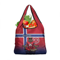 Custom Norway Football Grocery Bag Ro Ro Meditating Viking Wolf