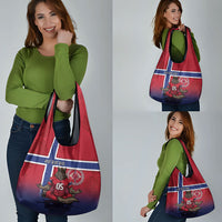 Custom Norway Football Grocery Bag Ro Ro Meditating Viking Wolf