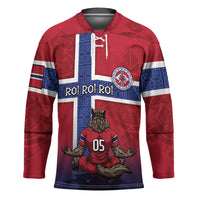 Custom Norway Football Hockey Jersey Ro Ro Meditating Viking Wolf