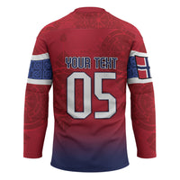 Custom Norway Football Hockey Jersey Ro Ro Meditating Viking Wolf