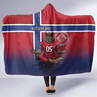 Custom Norway Football Hooded Blanket Ro Ro Meditating Viking Wolf