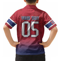 Custom Norway Football Kid Hawaiian Shirt Ro Ro Meditating Viking Wolf