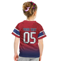 Custom Norway Football Kid T Shirt Ro Ro Meditating Viking Wolf