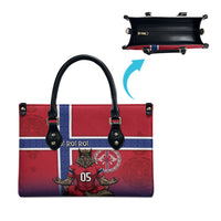 Custom Norway Football Leather Bag Ro Ro Meditating Viking Wolf