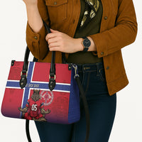 Custom Norway Football Leather Bag Ro Ro Meditating Viking Wolf