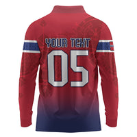 Custom Norway Football Long Sleeve Polo Shirt Ro Ro Meditating Viking Wolf