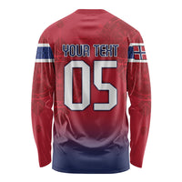 Custom Norway Football Long Sleeve Shirt Ro Ro Meditating Viking Wolf