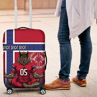 Custom Norway Football Luggage Cover Ro Ro Meditating Viking Wolf