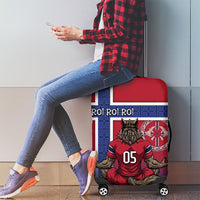 Custom Norway Football Luggage Cover Ro Ro Meditating Viking Wolf