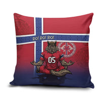Custom Norway Football Pillow Cover Ro Ro Meditating Viking Wolf
