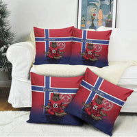 Custom Norway Football Pillow Cover Ro Ro Meditating Viking Wolf