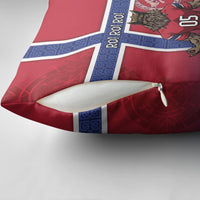 Custom Norway Football Pillow Cover Ro Ro Meditating Viking Wolf